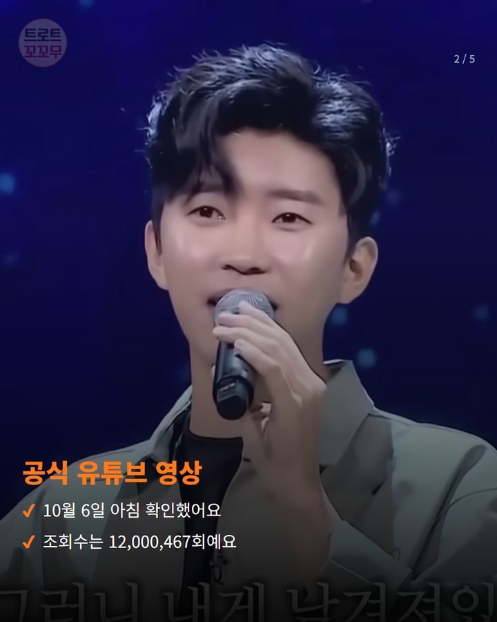 공식 유튜브 영상 — 10월 6일 아침 확인했어요 조회수는 12,000,467회예요 (임영웅 'Beautiful' 공식 영상, 조회수 1200만 회를 넘어섰어요 2번째 카드)