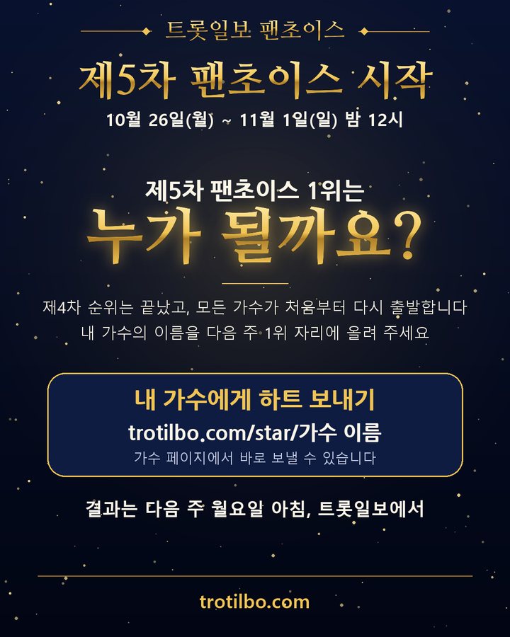 임영웅, 트롯일보 팬초이스 제4차 1위 — 4주 연속 4번째 카드